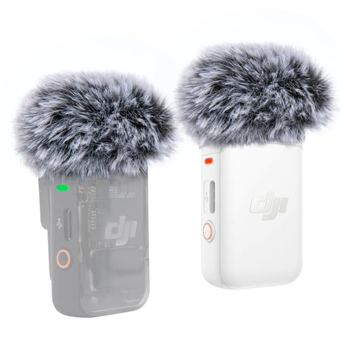 For DJI Mic 2 Pop Filter - DJI Osmo Pocket 3, DJI Microphone Wireless Outdoor Microphone Cover Noise Reduction, Mic Covers Applicable to DJI Wireless Mic 2, DJI Osmo Pocket 3 Creator Combo (2 Packs)