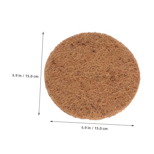 Image of Coconut Fiber Nesting Pads 10Pcs Round Bird Nest Mats for Pigeons Parrots and Chickens Soft Egg Breeding Substrate Comfortable Pet Resting Mat