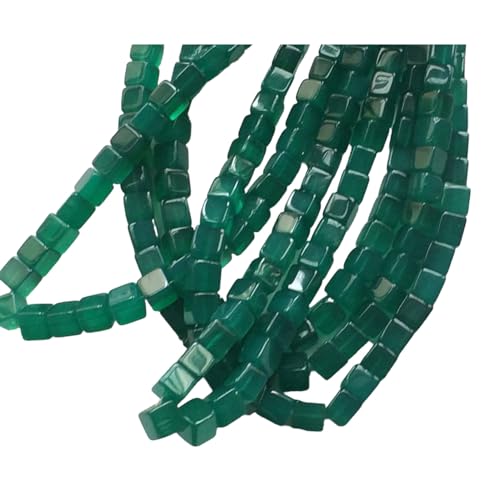 Cube en calcédoine verte naturelle pour concevoir vos bijoux artisanaux cet été