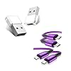 USB to USB C Adapter 2 Pack,USB C Female to A Male OTG Charger Type C Converter with USB Type C to C 100W Cable 10ft/2Pack,Power Delivery Fast Charging PD Charger Cord for Samsung