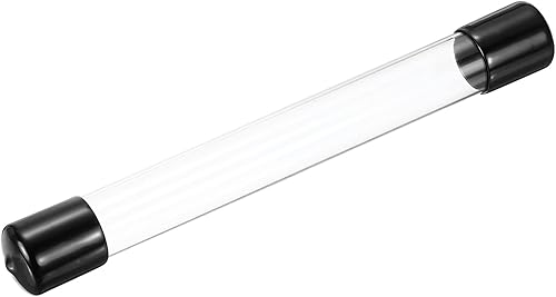 Miniatura 10 de MECCANIXITY Tubo de Almacenamiento Transparente 23x25mm Pequeño Tubo de Plástico Redondo con Tapas Botella Contenedor Rígido 300mm/12 Pulgadas