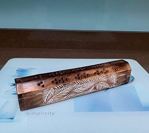 Natural Wood Incense Stick Holder & Burner, Ash Catcher Handmade Wooden (NFT CB-02)