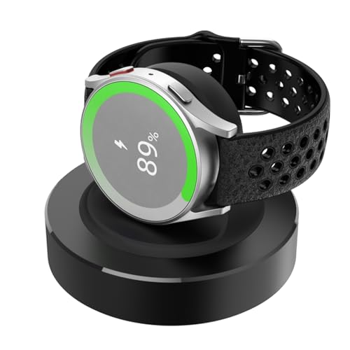 HALLEAST Suporte carregador Galaxy Watch 7/6/5/4, base de carregamento com base de liga de alumínio