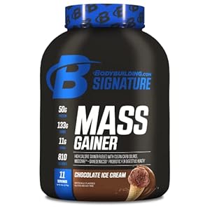 Bodybuilding Signature Signature Mass Gainer | 50g of Mass-Building Protein | Protein, Calories, Fats, Probiotics and Carbohydrates | 5 Lbs. Chocolate