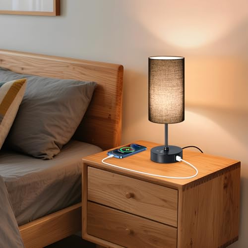Unicozin Table Lamp with 3 CCT (3000K/4500K/6500K), Stepless Dimmable Bedside Lamp with 7 Color Changing, Modern Nightstand Light with Black Shade for Bedroom, Kids Room, Home, Office by Unicozin - Image 8