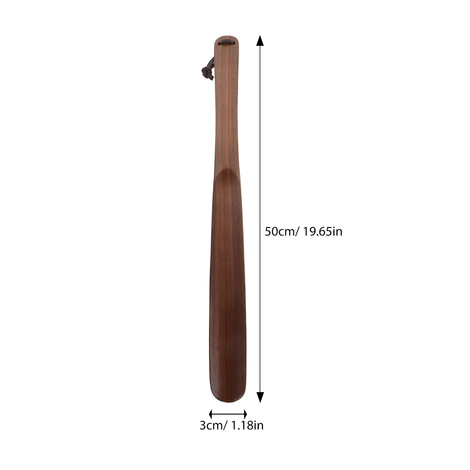 Calzador de madera con mango largo, herramienta elevadora de 50cm, ligero y duradero for hombres y mujeres, calzadores de viaje