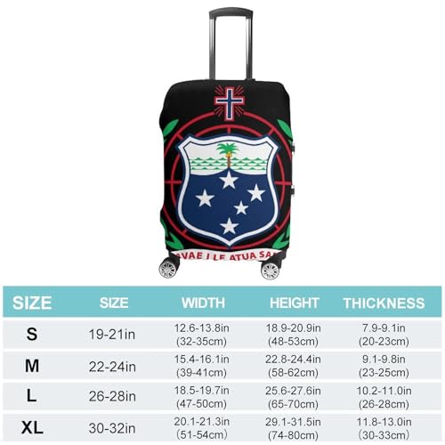 Coat of Arms of Samoa Luggage Covers Washable Travel Suitcase Cover Elastic Baggage Protector2