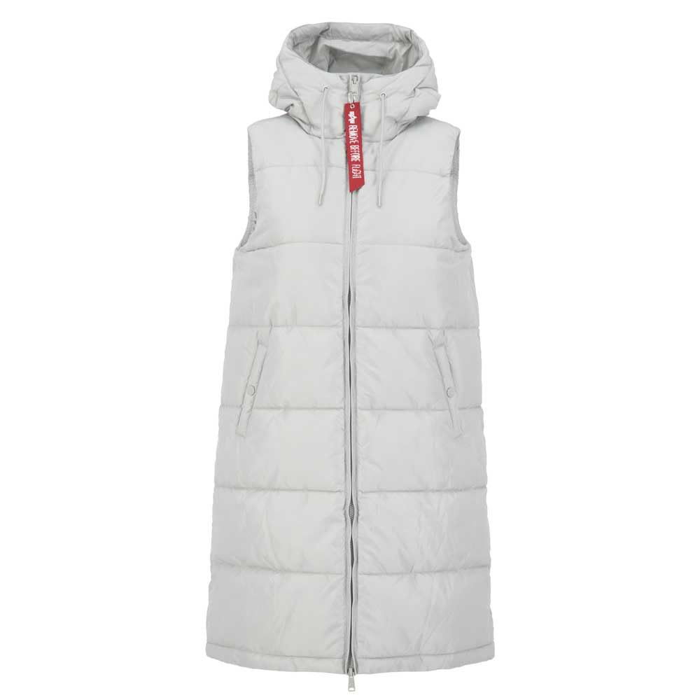 Evita el frío lumbar con ALPHA INDUSTRIES Long Puffer Vest Chaleco Mujer Acolchado 2