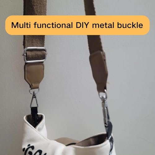 Lyivisk 18 Stück Taschenzubehör zum Nähen, D Ringe 40mm, Leiterschnallen und Karabinerhaken mit Drehgelenk, Metall-Set für DIY Handtaschen, Hundegeschirr und Schlüsselanhänger