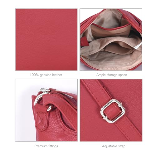 Image of Leather Crossbody Bags for Women - Ladies Sling Handbags - Medium Cross body Purses Handbags - Purses For Women