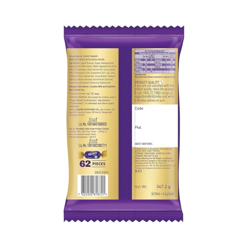 Image of Cadbury Choclairs Gold Candy, 347.2 g (62 Candies)