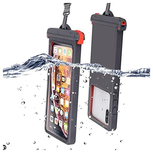 Faruxue Capa de telefone transparente à prova d'água, bolsa de telefone à prova d'água IPX8 com cordão bolsa de praia compatível com iPhone 11/11 Pro Max/Xs Max/XR/X/8/8P Galaxy S20 (até 6,9