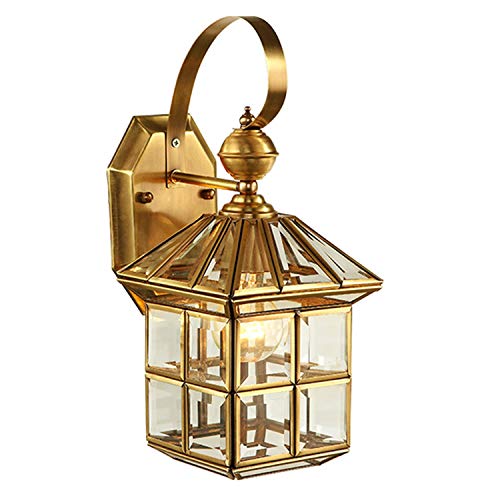Preisvergleich Produktbild Wandleuchte Creative Glass Wandleuchte European Copper Wandleuchte Wandleuchte, Flur Balkon Wandleuchte Außeninnen Fixture Dekoration Wand Laterne