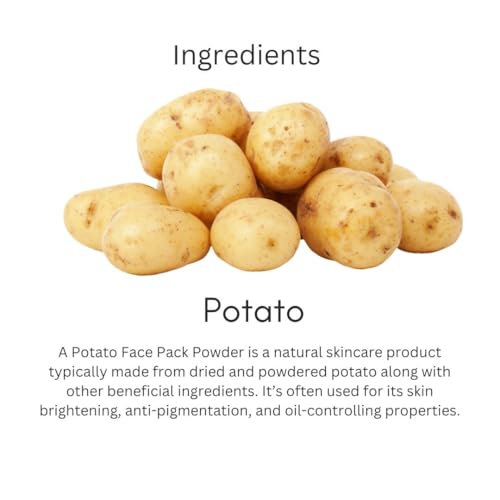 Image of Utkristh Khadi Potato Face Pack Powder 100 gm | Pure & Ayurvedic | For | Deep Cleansing for Glowing Skin | All Skin Types