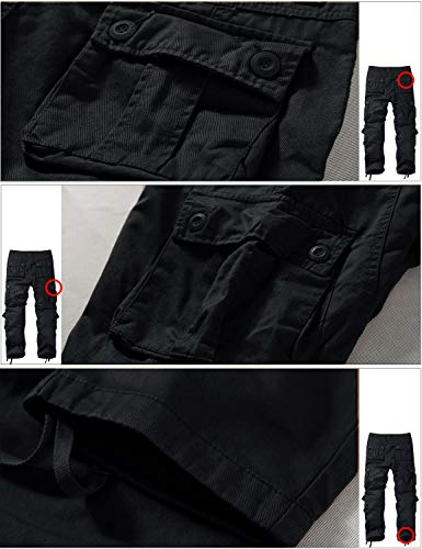 Image of Match Men's Wild Retro Multi-Pockets Utility Casual Cotton Cargo Trousers #3357