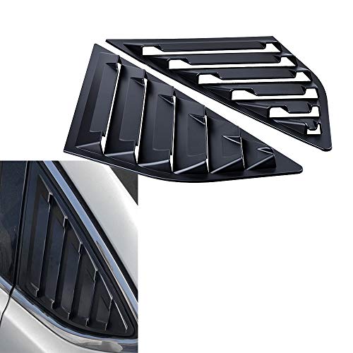Astra Depot Matte Black Abs Racing Style Rear Side Window Louvers Air Vent Scoop Shades Cover Compatible With 2012-2018 Ford Focus Mk3 Hatchback #TOP4