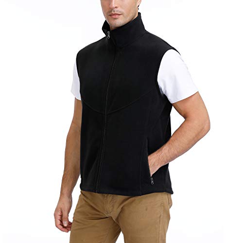 Veste polaire sans manches homme Moheen idéale pour la randonnée et les loisirs en noir L