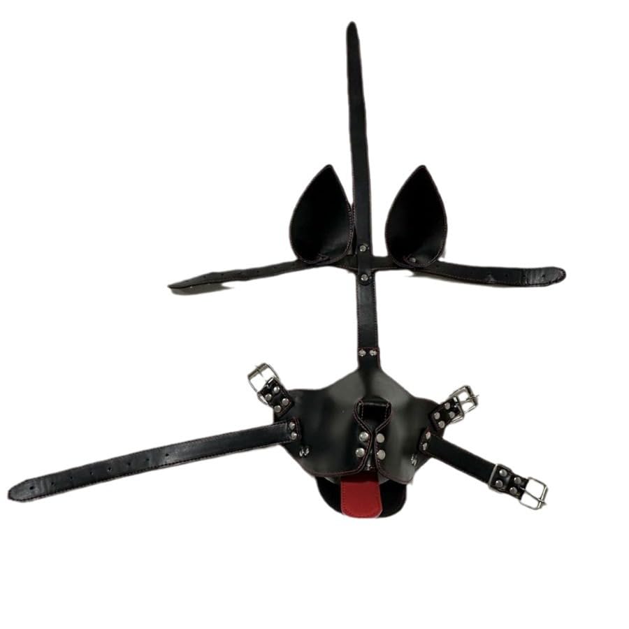 Hundemasken für Männer Puppy Mask Pferdemaske Latex Maske für Frauen Hundemaske The Dog Face Hundekostüm Erwachsene Dog Ears Pferd Maske Petplay Hunde Maske Furry Head Puppy Maske Fetisch Maske