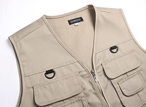 Men’s Fishing Vest Summer Outdoor Work Safari Travel Photo Vest with Multi Pockets3
