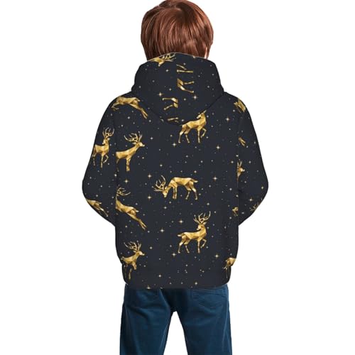 Christmas Deers Kid Hoodies Boys Sweatshirts Girls Pullover with Pocket4