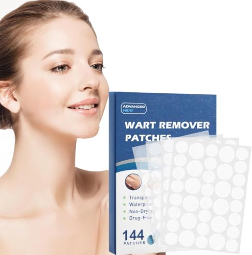 Wart Remover Patches, Skin Care Removal Patches with Maximum Strength, Fast & Easy Operate Waterproof Invisible Sticker-144pcs