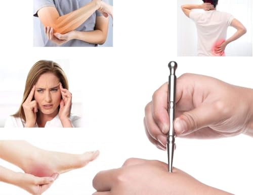 Image of Acupuncture Pen-Deep Massage Tool Reflexology Trigger Point Massage Tools for Relief Pain Full Body Relaxing Self-Massage Stainless Steel Acupressure