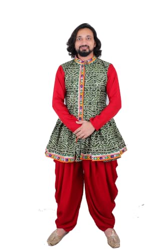 Image of Aglare Gujarati Kedia Dhoti Dress For Boys,kedia,Kurta set for boys small and adult,STITCHED Black