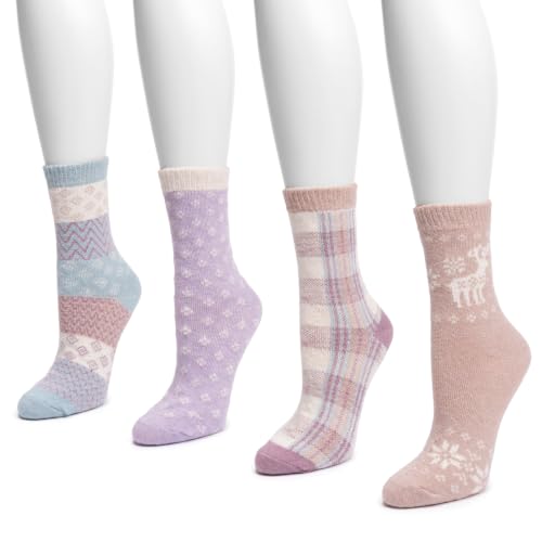 Image of MUK LUKS Women's Holiday 4 Pair Pack Socks