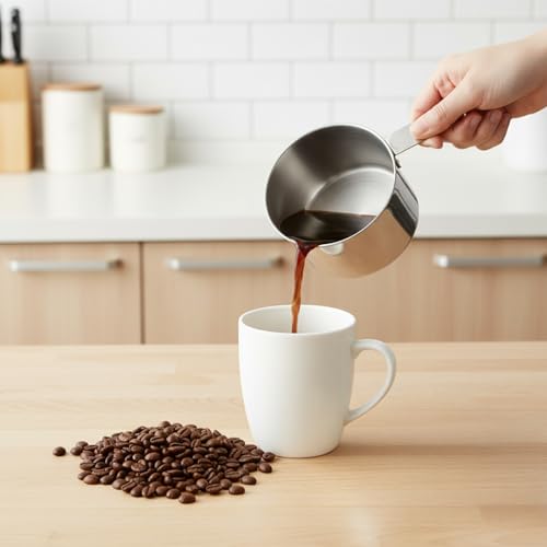 Vaso medidor de 250 ml de acero inoxidable miniatura 4