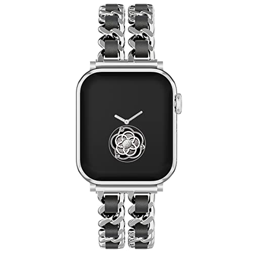 Image of Gold Watch Bands for Women Compatible with Apple Watch Band 38mm 40mm 41mm 42mm 44mm 45mm 46mm 49mm Adjustable Metal Band Cowboy Steel Chain Bracelet for iWatch Series1 /2 /3 /4 /5 /6 /7 /8 /9 /10 /11 /SE