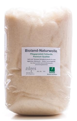 Woll-Manufaktur Filges Bioland-Naturwolle 100% kbT Bioland Schafschurwolle (100g)