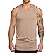 Magiftbox Mens Extended Scoop Workout Stringer Tank Tops Gym Shirts for Men Black/Khaki T05_Khaki_US-L
