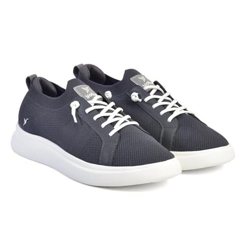 Image of YOHO Trip Sneakers for Men | Stylish Casual Shoes with Elastic Laces | Comfortable, Stretchable & Ultra-Lightweight | Premium Breathable Mesh Fabric