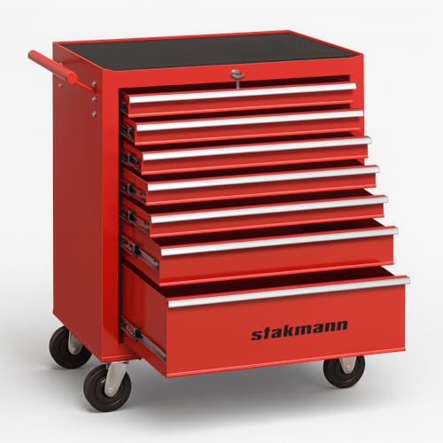 STAKMANN Carrello Portautensili con 7 Cassetti in Acciaio, Carrellino per
