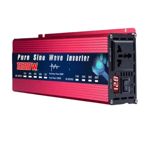 Inversor De Corriente Inversor Onda Sinusoidal Pura 12 V 220 V 24 V 110 V 2000 W 3000 W 4000 W 5000 W Convertidor Voltaje Portátil CC A CA Coche Inversor Onda Pura(1600W,24V,220V 50HZ)