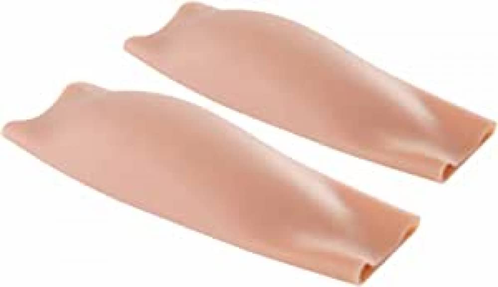 AYJIB Leg Enhancement Calf Pads, Realistic Silicone Fake Calf Leg Enhancer for Calf Corrector Wearable Crooked Or Thin Legs Arms Scar Cover Sleeves, One Size