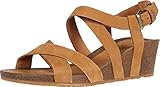 Teva unisex adult Mahonia Cross Strap Wedge Sandal, Chipmunk, 7.5 US