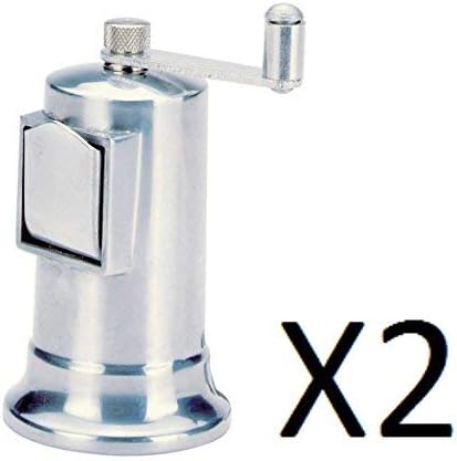 Norpro Metal Peppermill with Adjustable Grinder, 3 oz Capacity (Pack of 2)