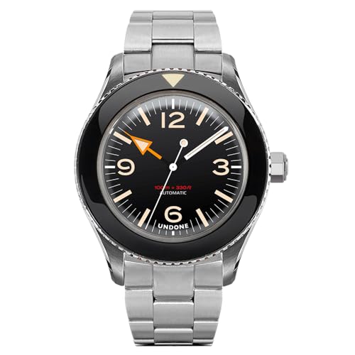 Undone Basecamp Labcraft Automatikuhr Stahl Schwarz Saphir Herren, Schwarz , Armband