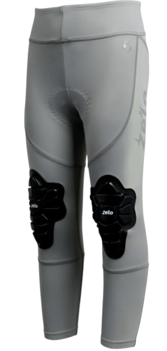 Zelo Childrens Competitive Riding Balance Bike Pants - Silver Lightning Relaxing Flexible Fiber Small 90 CM Kids Activewear