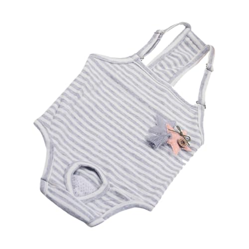 Gadpiparty Bragas para Perros Hembras en Celo, Pañales Tirantes de Tela Transpirable y Lavable, Talla XL Gris, Pantalones Sanitarios para Mascotas