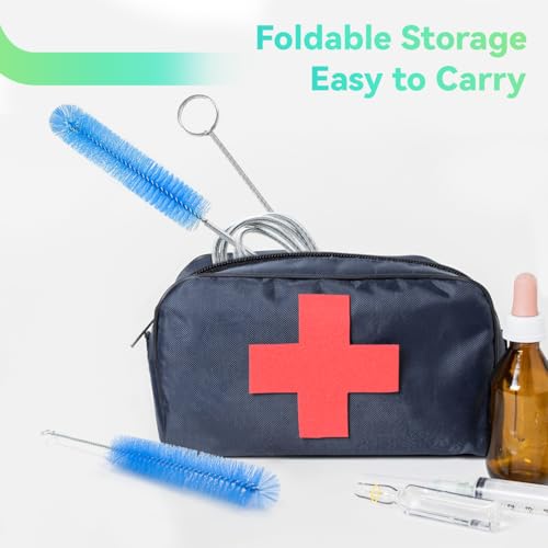 Image of CPAP Hose Cleaner, 7 Feet Flexible CPAP Tube Cleaning Brush and 7 Inches CPAP Cleaning Brush for CPAP Mask Hose Blue