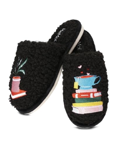 MeMoi Women's Book Club Plush Slippers