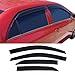 Window Visors Compatible with 2009-2013 Toyota Corolla, Dark Smoke Car Rain Sun Window Shade Guard Air Deflector by IKON MOTORSPORTS, 2010 2011 2012