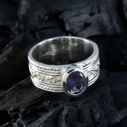 Image of 55Carat Choose Your Color Genuine Gemstone Sterling Silver Ring Band Vintage Handmade Jewelry Sizes 5-12