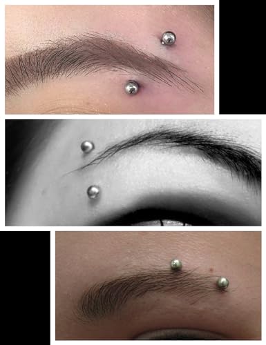 Dyknasz Internally Threaded Eyebrow Piercing Jewelry Surgical Steel Curved Barbell Tiny Eyebrow Ring Vertical Labret Lip Jewelry Ear Rook Small Belly Button Ring for Women Men 16g 6mm/8mm/10mm4