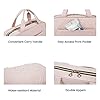 BAGSMART Toiletry Bag Travel Bag with Hanging Hook, Water-resistant Makeup Cosmetic Bag Travel Organizer for Accessories, Shampoo, Full-size Container, Toiletries (Baby Pink, Medium) #5