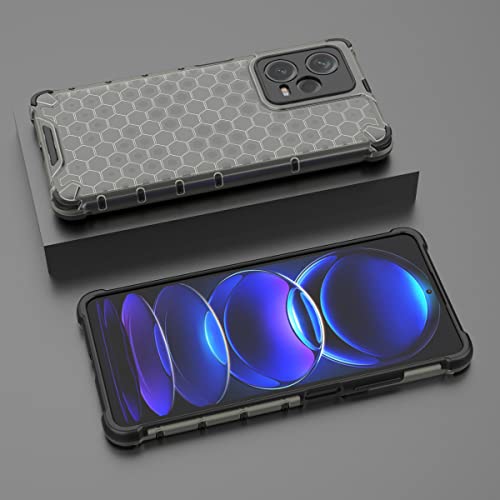 Image of Glasgow Back Case Cover Designed for [ Mi Redmi Note 12 Pro+ /12 Pro Plus 5G ] (Stylish Look | Shock Proof) - Black