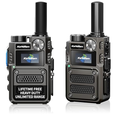 Image of (Heavy Duty) Lifetime Free Unlimited Range Long Range Walkie Talkies for Adults Rapid 4G LTE PoC Two Way Radios Long Distance with Nationwide Range for Team Management,Truck Fleet(2-Pack)