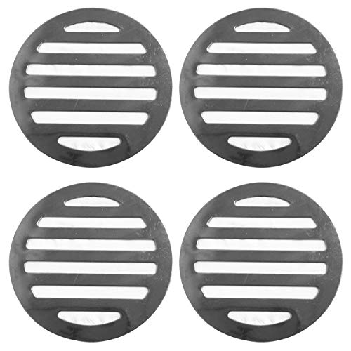 NGe 4Pcs Silver Tone 304 Stainless Steel Round Floor Drain Cover Drain Protection Cover 3 Inch 6 Holes